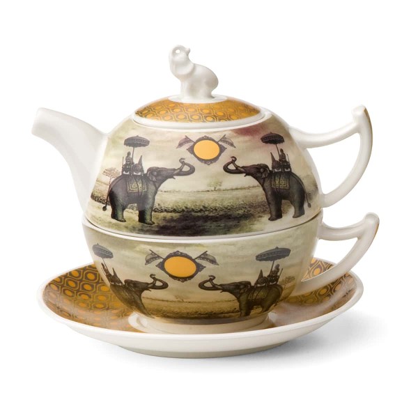 TeaLogic Tea for One Set Sepia Elephant