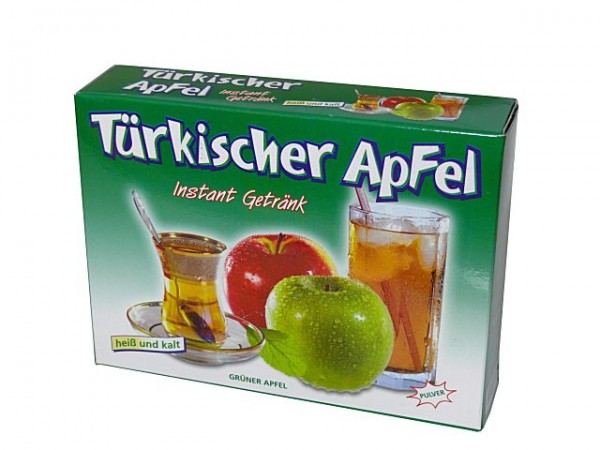 türkischer grüner Apfeltee in Pulverform zum einfachen zubereiten in heißem und kalten Wasser