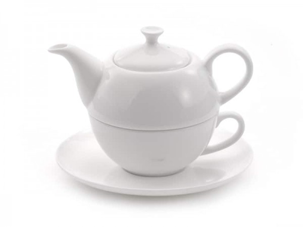 Tea for One "Melly" Bone China - weiß