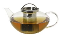 Glas-Teekanne Lotus mit Edelstahlsieb 1,2l