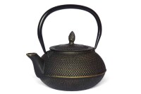 Eisenkanne MAOCI Arare 0,9l in Schwarz-Gold