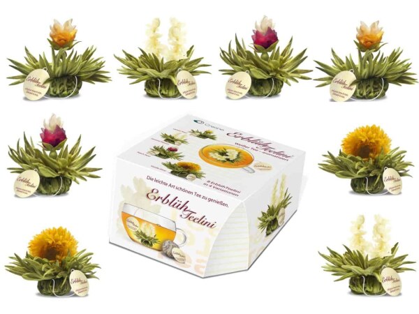 Erblüh Tee - Teelini - 8 weiße Teekugeln