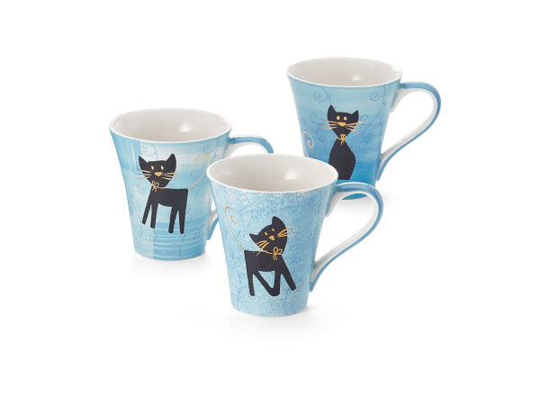 Cha Cult Becher-Set "Filou" Katzenmotiv -3 Stück