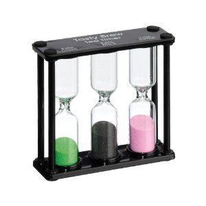 Tee-Sanduhr schwarz - 3 Zeiten
