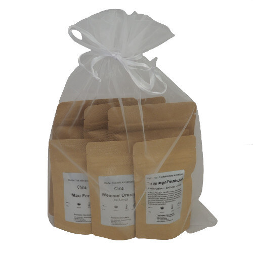 Probierset weißer Tee im Organza Beutel