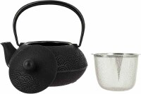 Iwachu - japanische Gusskanne Seigaiha 0,65l schwarz