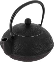 Iwachu - japanische Gusskanne Seigaiha 0,65l schwarz