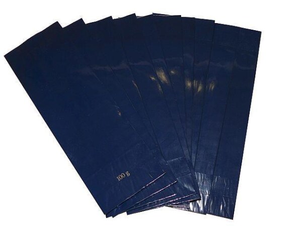 10 Blockbodenbeutel | Teetüten 250g - blau
