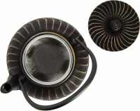 Iwachu - japanische Gusskanne Nami 0,65l schwarz-gold