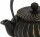 Iwachu - japanische Gusskanne Nami 0,65l schwarz-gold