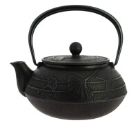 Iwachu - japanische Gusskanne Ginkgo 0,65l schwarz