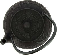 Iwachu - japanische Gusskanne Ginkgo 0,65l schwarz
