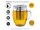 Creano Teeglas All-in-One 0,4l Edelstahl-Sieb
