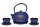 Teeset Akita 0,7l blau-gold + Becher und Untersetzer