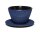Teeset Akita 0,7l blau-gold + Becher und Untersetzer