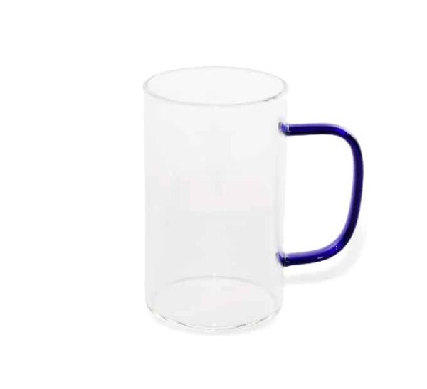 Teeglas mit Henkel 0,2l blau