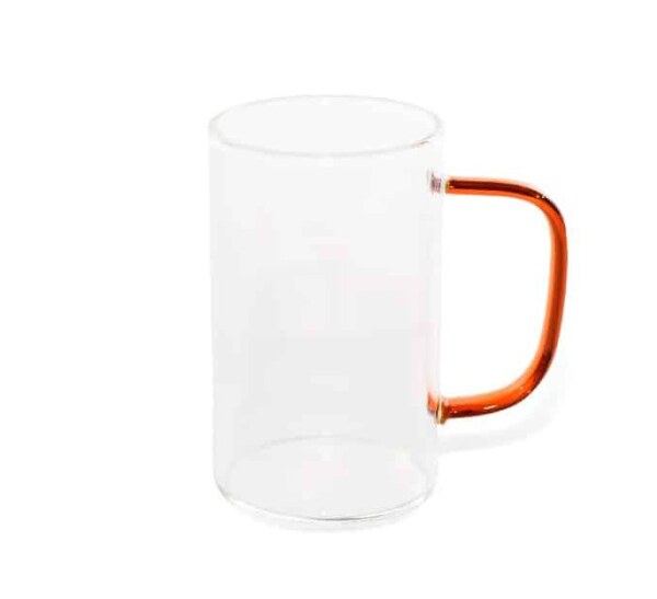 Teeglas mit Henkel 0,2l rot