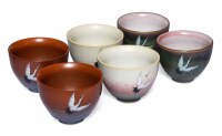Maoci 6er Set Japan Design Teeschalen Porzellan 110ml