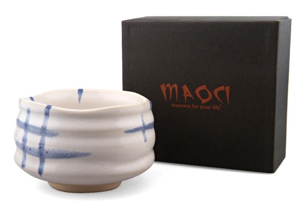 Maoci - Matcha-Schale 400ml Streifen Geschenkbox