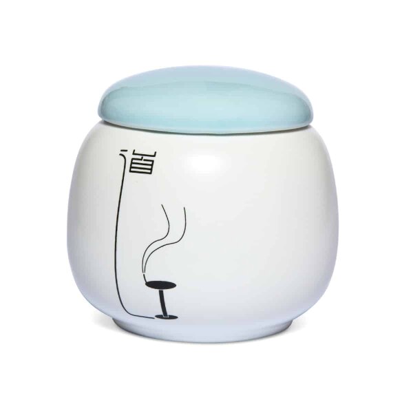 Maoci - Japan Design - Teedose 250ml Samtweiß/Hellblau - 1
