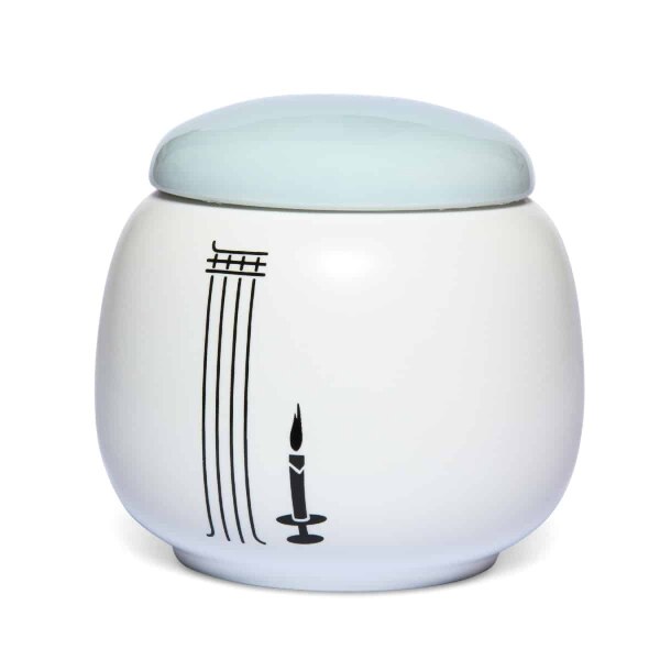 Maoci - Japan Design - Teedose 250ml Samtweiß/Hellblau - 10