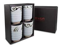Maoci - jap. Teebecher 4er Geschenkset hell 150ml