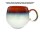 Maoci Jumbotasse Porzellan - weiß-blau-rot 0,5l