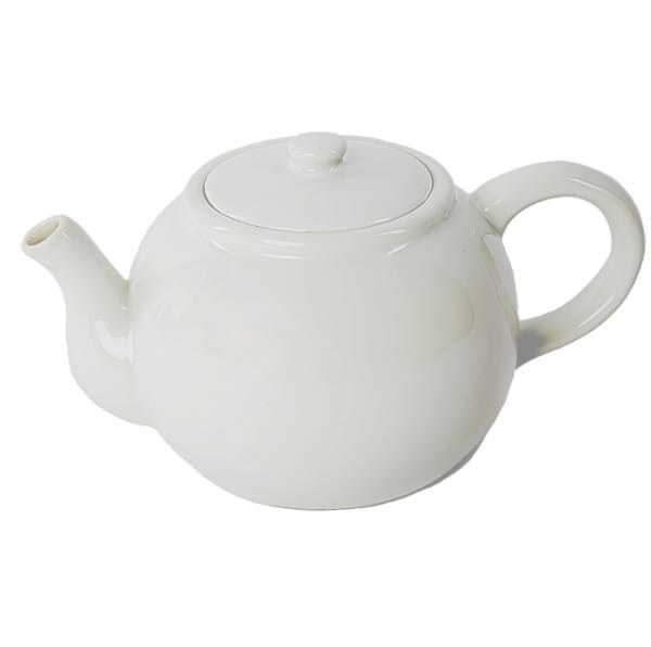 Teekanne XXL Porzellan 2,5l - weiß
