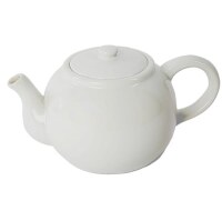 Teekanne XXL Porzellan 2,5l - weiß
