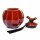 Maoci - Teedose / Zuckerdose mit Quaste 400ml rot