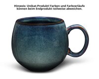 Maoci Jumbotasse Porzellan - grün-blau 0,5l