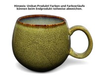 Maoci Jumbotasse Porzellan - olivgrün 0,5l