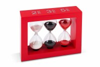 Tee-Sanduhr Maoci rot - 3 Zeiten