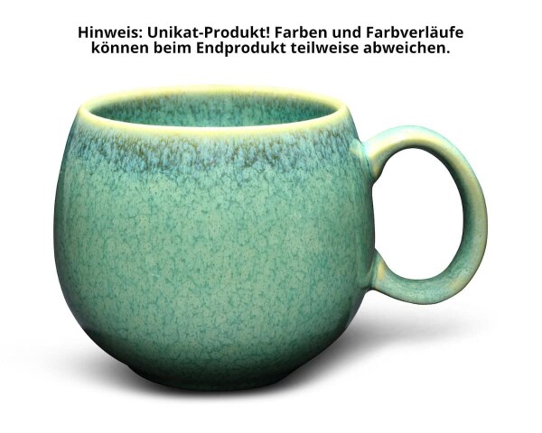 Maoci Jumbotasse Porzellan - mintgrün 0,5l