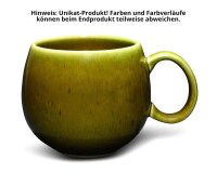 Maoci Jumbotasse Porzellan - olivgrün dunkel 0,5l