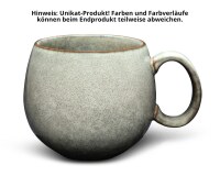 Maoci Jumbotasse Porzellan - weiß-grau 0,5l