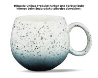 Maoci Jumbotasse Porzellan - weiss-gefleckt 0,5l