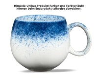 Maoci Jumbotasse Porzellan - blau-weiss 0,5l