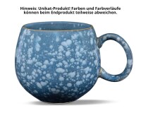 Maoci Jumbotasse Porzellan - blau-gesprenkelt 0,5l