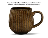 Maoci Jumbobecher Porzellan - braun 0,45l