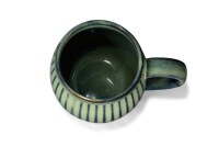 Maoci Jumbobecher Porzellan - grün-blau-gestreift 0,45l