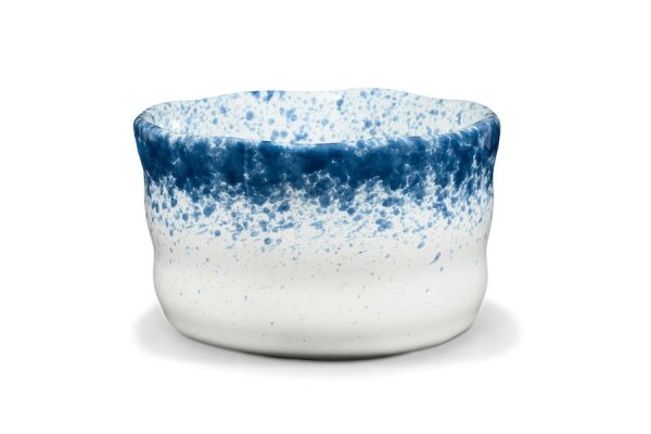 Maoci - Matcha-Schale 380ml weiss-blau