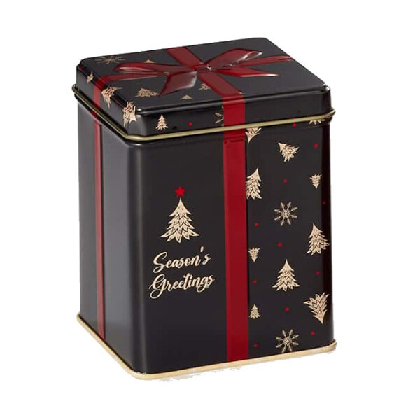 Dose "Seasons Greetings", 100 g - schwarz