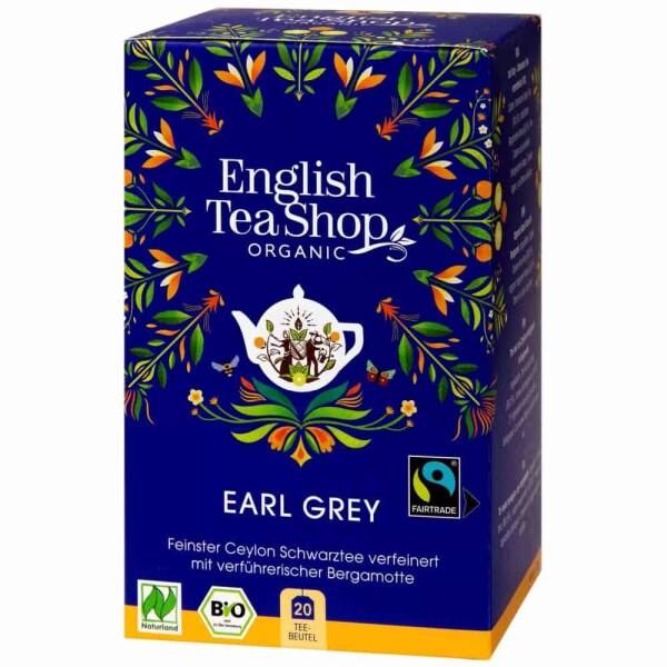 English Tea Shop Earl Grey, Naturland BIO Fairtrade, 20 Teebeutel
