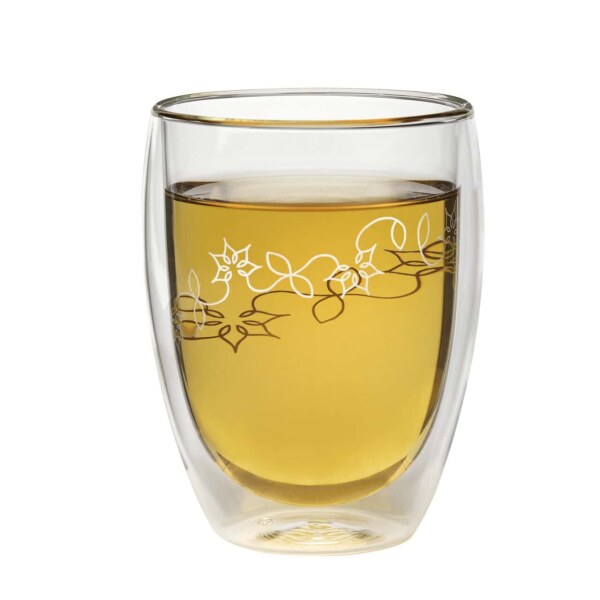 Doppelwandiges Teeglas Khira, 0,3 l, Dekor
