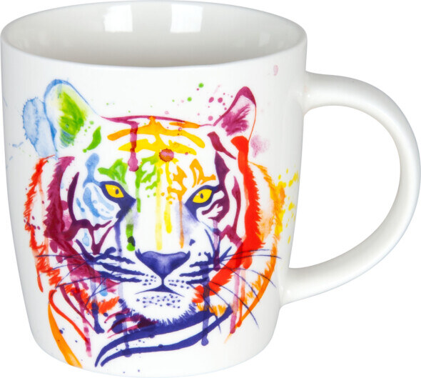Könitz Becher Bone China Watercoloured Animals - Tiger 0,4l