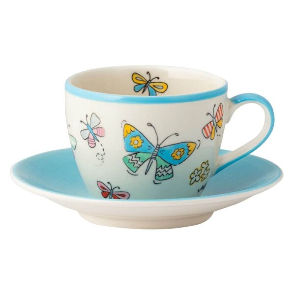 Mila Design Tasse mit Untertasse Summer Beauty 0,2l