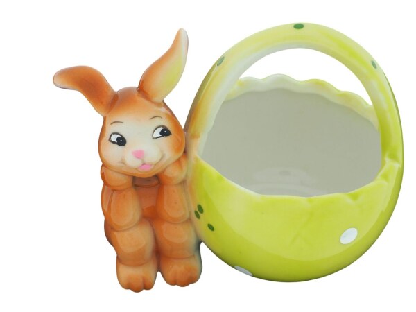 Deko-Oster-Hase mit Körbchen - Motiv 1