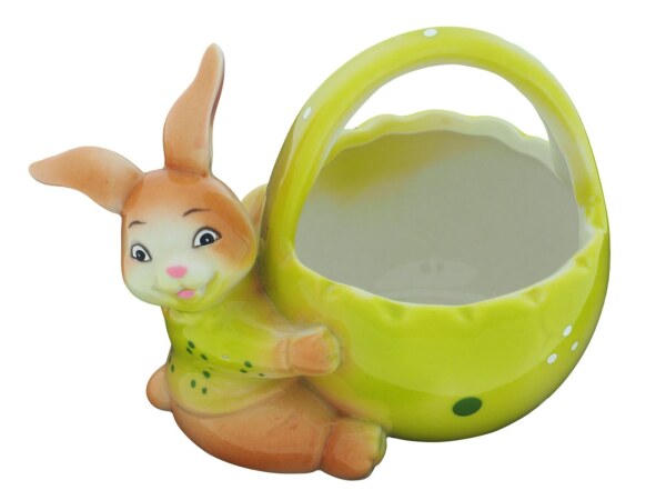Deko-Oster-Hase mit Körbchen - Motiv 2
