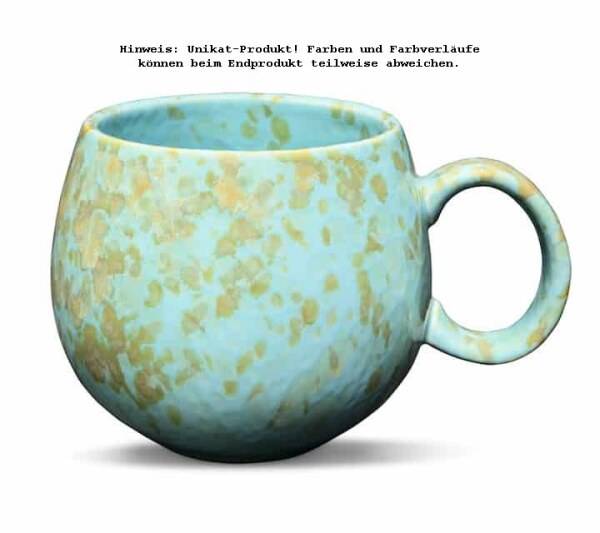 Maoci Jumbotasse Porzellan - mint-gefleckt 0,5l